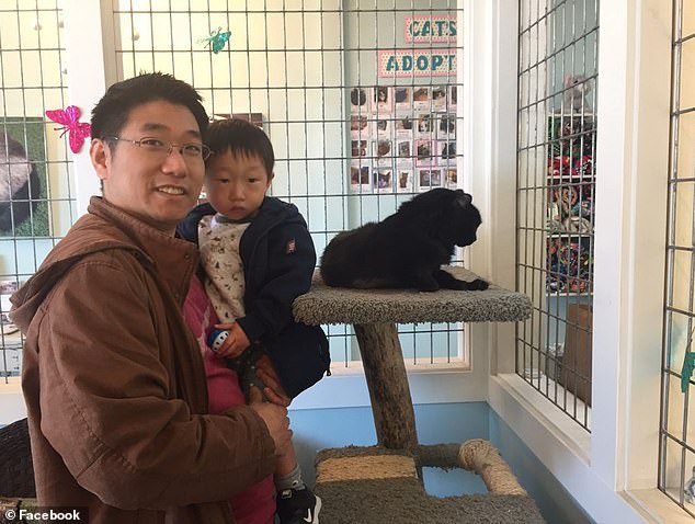 Dr.  Sung and his son Bryan, pictured together when he was just a toddler