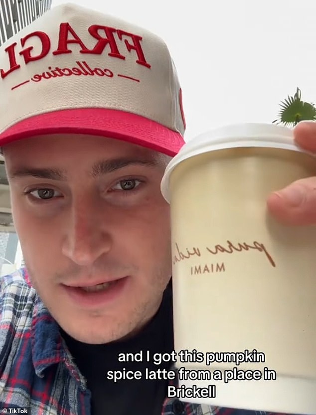 In a viral video that has been viewed more than 1.8 million times to date, Christian put his foot down after being forced to tip over a cup of coffee in Miami.