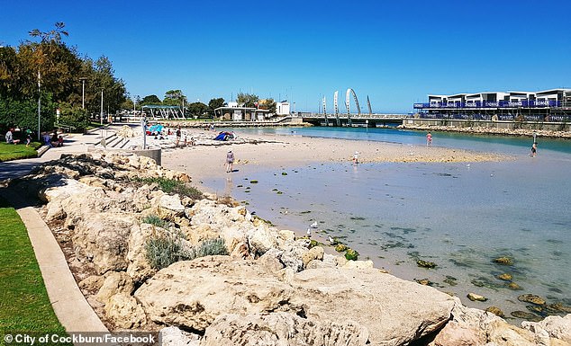 Ngarkal Beach is a popular spot for swimmers and paddle boarders near Port Coogee Marina