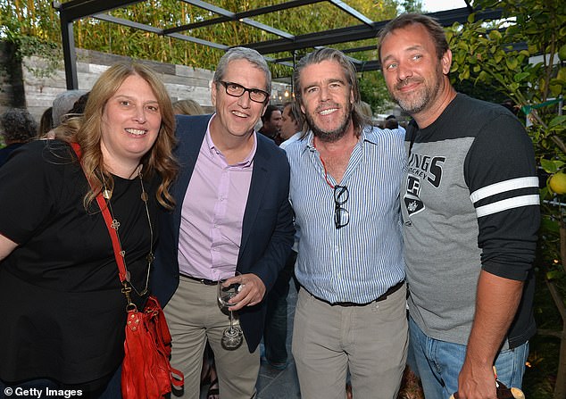 Morris with South Park co-creator Trey Parker at an event in 2014. Morris made a fortune from a TV deal on the long-running cartoon