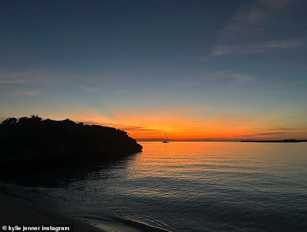 Another image showed a sunset with a sailboat in the background