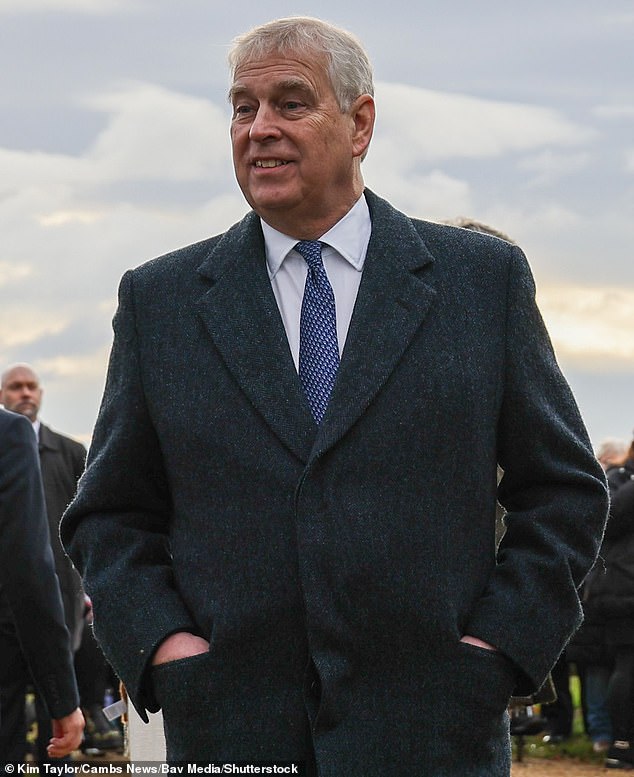 Prince Andrew (pictured on Christmas Day at Sandringham last year) has always denied any allegations of sexual activity with Epstein's accusers and denied any wrongdoing