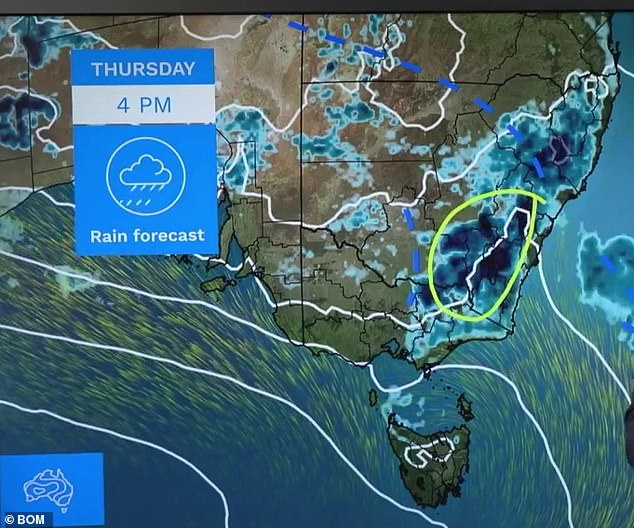 Thunderstorms are also likely to develop over far northeastern Victoria on Thursday