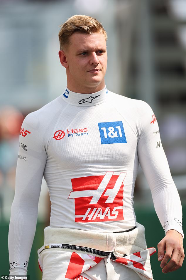 Mick Schumacher photographed racing for Haas at the F1 Grand Prix of Brazil