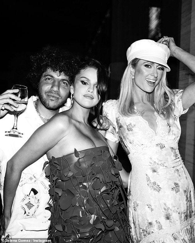 Three years later, in July 2023, Benny attended Selena's 31st birthday party, her arm seductively around his waist - while he stood behind her, where guest Paris Hilton was also in attendance.