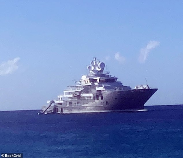 The group stays on this enormous mega yacht as they tour the Caribbean