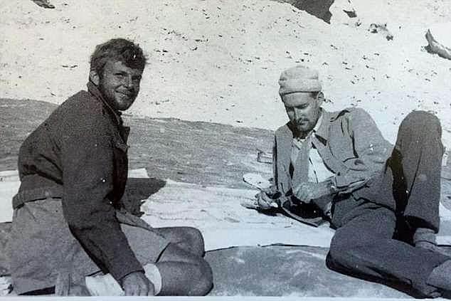 Major Sadler (left) initially took part in night raids on Axis airfields in Libya before being parachuted into Nazi-occupied France following the D-Day landings in Normandy in 1944