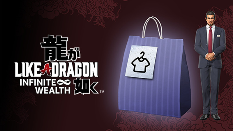 Promotional art for the Hello Work cosmetic pack outfit for Like a Dragon: Infinite Wealth.