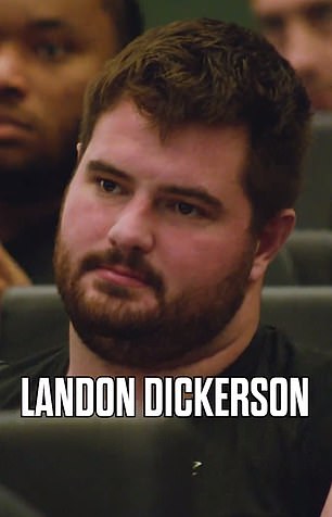 Landon Dickerson responds to the reading of his name