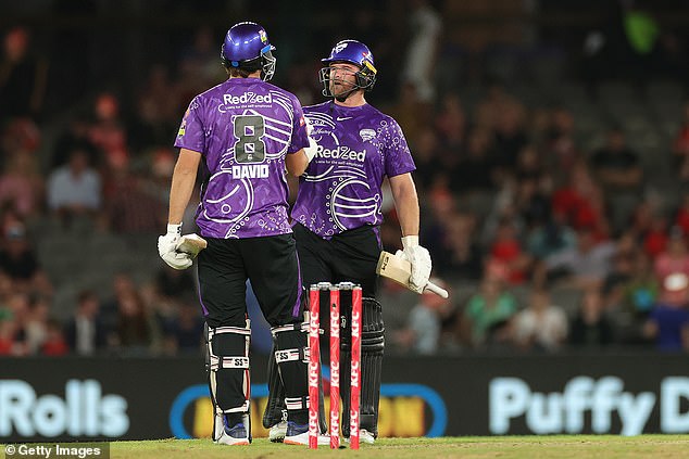 Hobart Hurricanes went on to win the match at Marvel Stadium in Melbourne