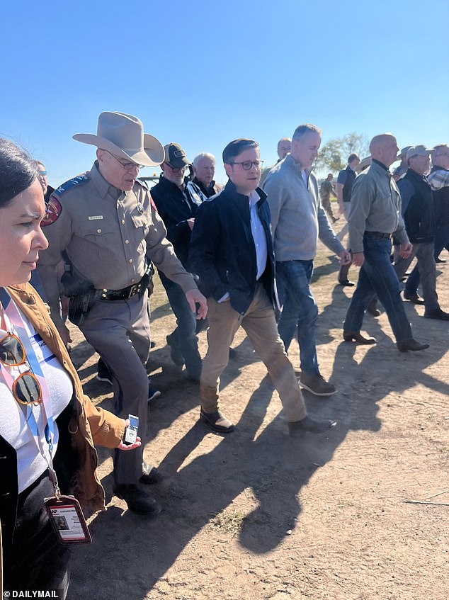 The stunning event occurred just feet away from House Speaker Mike Johnson, who was being briefed by Steve McGraw, director of the Texas Department of Public Safety (DPS), when the screams rang out from the river canyon.