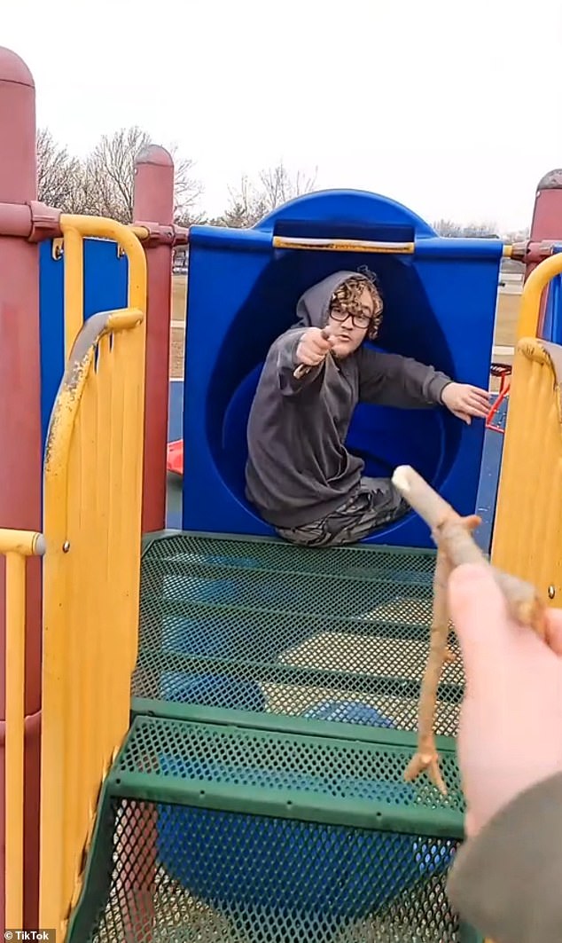 In December, just weeks before the shooting, Butler posted another video to the same social media account of himself sitting on children's playground equipment with a friend and pretending to be in a gunfight with sticks.  He was mentioned by WHO 13, a local news channel
