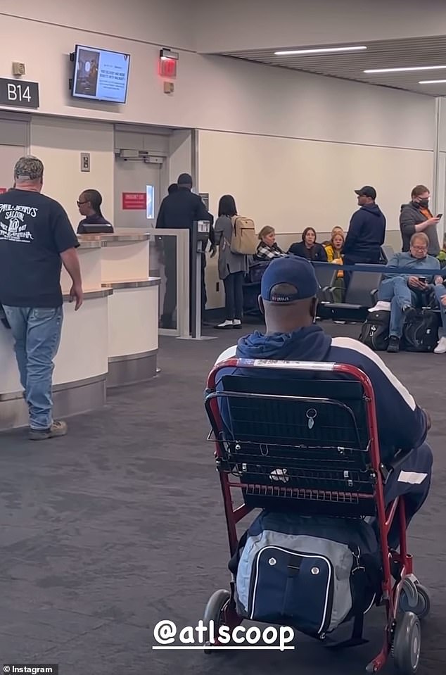 She was eventually led away by the police officer to the relief of the other passengers waiting for their flight