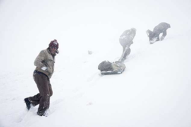 NETFLIX FILM: The gripping story was shot at the actual crash site, approximately 10,000 feet above sea level