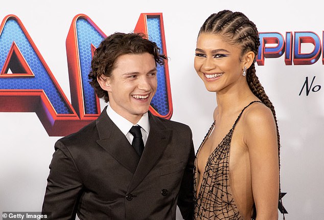 The Siren with Tom Holland at the 2021 Los Angeles premiere of Spider-Man: No Way Home