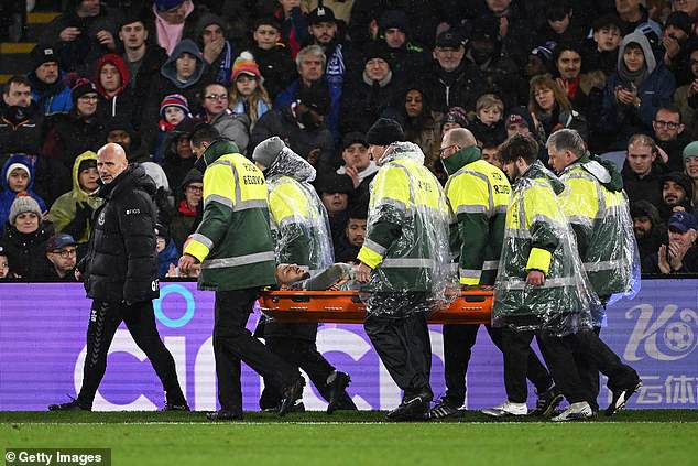 McNeil had to be carried off on a stretcher at Selhurst Park after being injured