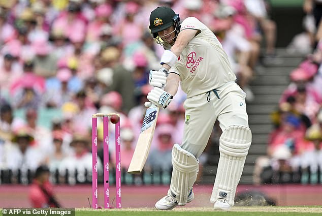 It followed Steve Smith, famous for his quirky character at the crease, who spotted a small piece of black gaffer tape next to the white viewing screen and demanded it be removed.