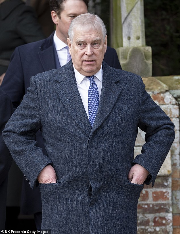 Andrew at Sandringham on Christmas Day 2023. He is said to have avoided questions from prosecutors in 2019 despite publicly promising to help with the Epstein investigation