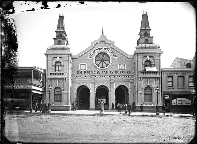The site of the Market Square, originally the Borough Markets (pictured in 1891)