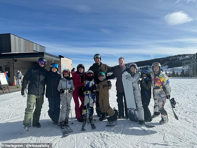 Other photos showed the couple with family and friends gathered for a group photo