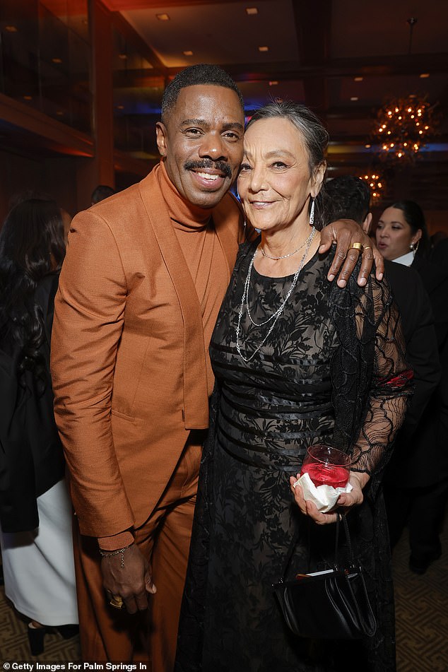 Canadian actress Tantoo Cardinal, who starred in last year's Killers of the Flower Moon, wowed in a lace dress as she posed with Colman Domingo