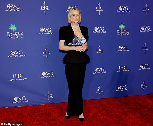 Carey is up for a Golden Globe this year at Sunday's ceremony, having been nominated for Best Performance by a Female Actor in a Motion Picture - Drama for her role in Bradley Cooper's Maestro