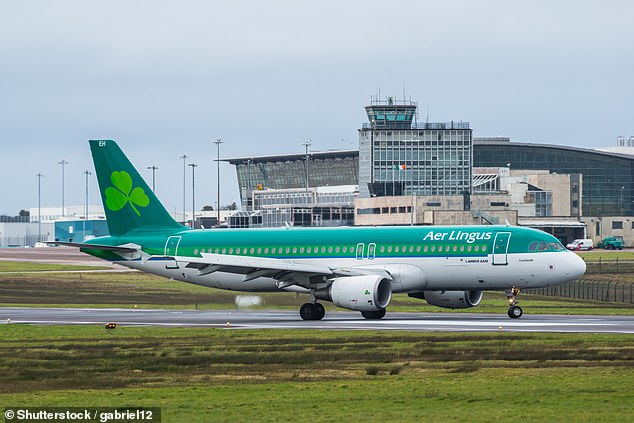 The Jet2 plane was diverted to Cork Airport in Ireland (pictured, file photo) after the man was found dead in the toilet on Tuesday