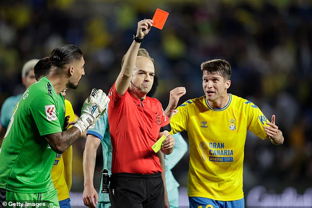 Referee Gonzalez Fuertes then handed out seven yellow cards and one red in the spirited affair