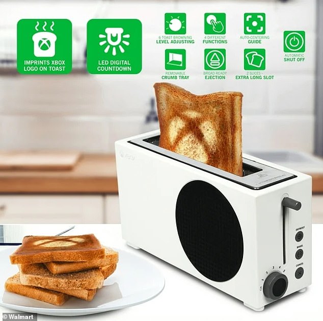 The main feature of the toaster is that it can print the Xbox logo on a slice of toast