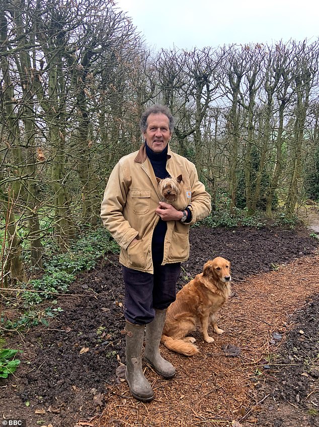 Monty Don (pictured) also worried Gardeners' World fans as he shared photos of his badly flooded garden amid the downpours