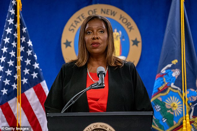 The NRA continues to face a corruption case brought by New York Attorney General Letitia James (pictured), alleging that its leadership diverted millions to fund a lavish lifestyle