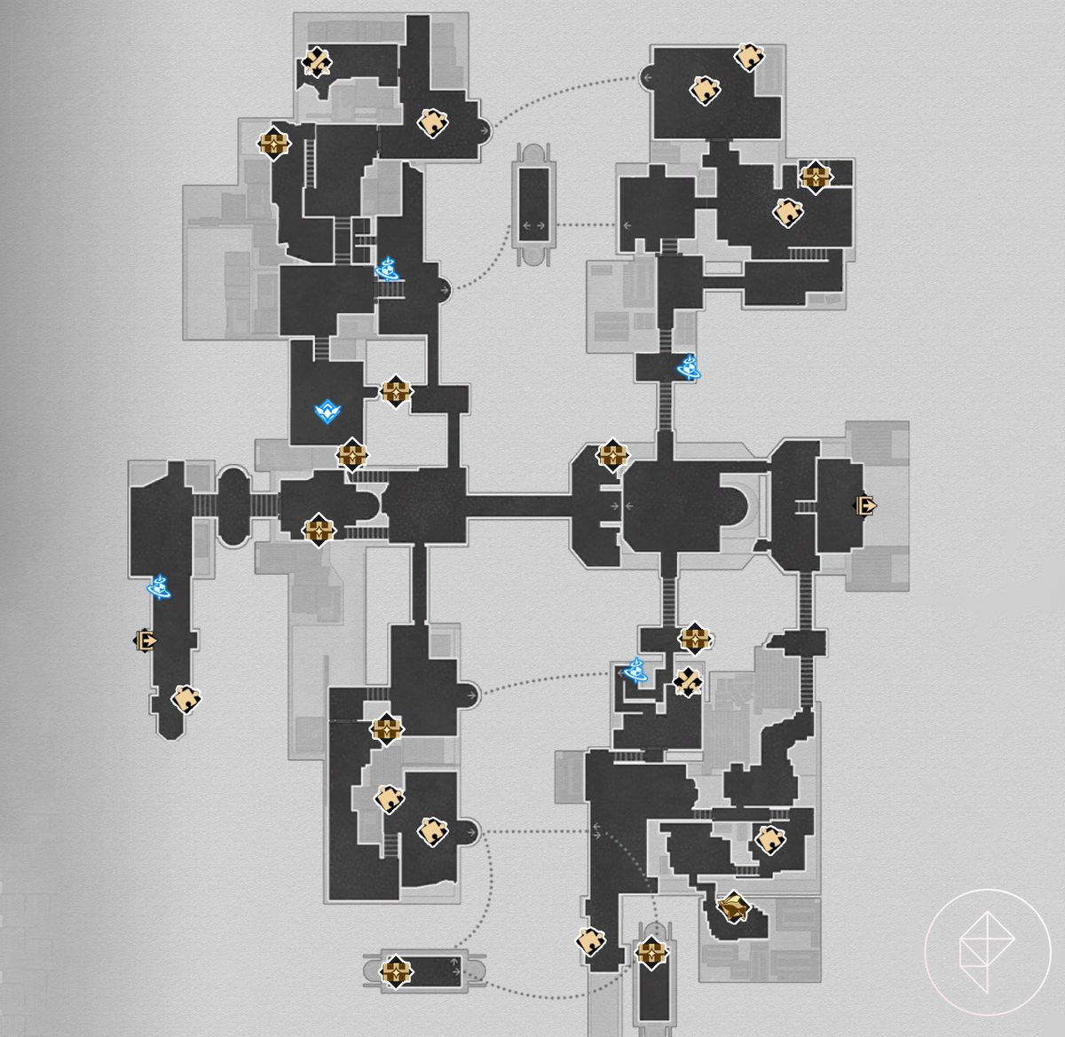 A map of the Artisan Commission in Honkai: Star Rail