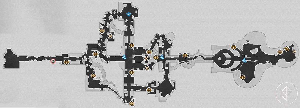 A map of the Scalegorge waterscape in Honkai: Star Rail