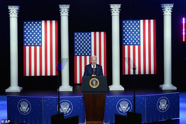 The president, 80, launched an angry attack on his predecessor and potential rival in the 2024 general election at Valley Forge in Pennsylvania, where George Washington organized an army to fight the British in 1777.