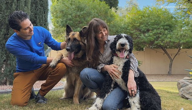 The couple left their beloved dogs Goose and Bernardo with the sitter while they went to Costa Rica