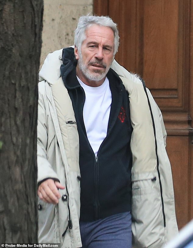 Jeffrey Epstein pictured in 2019, months before he died in prison.  The long-awaited list of his associates and friends, named in a 2015 lawsuit, was partially released Thursday and Friday