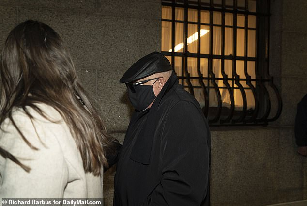 Alessi leaves court in Manhattan after testifying in the sex trafficking trial of Ghislaine Maxwell in December 2021