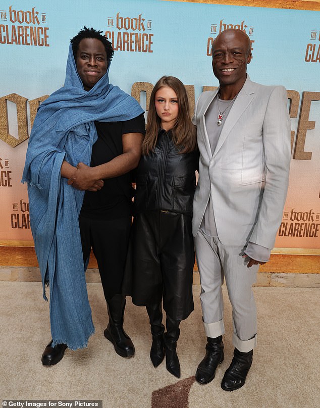 In attendance at the family reunion was Seal's brother Jeymes Samuel (left), also known by his stage name The Bullitts, who wrote and directed The Book of Clare.