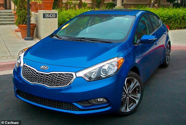 Pictured is a 2015 Kia Forte - another model sold in the US without an immobilizer