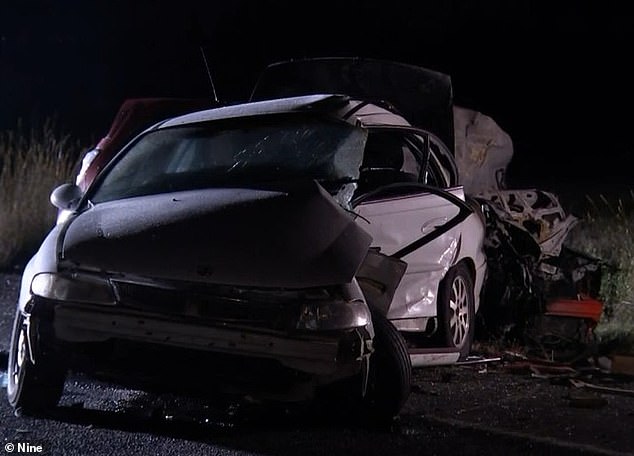 Major Crash Detectives claim Kenyon was attempting to overtake another car on the highway when his white Holden Commodore collided with the red Holden Barina