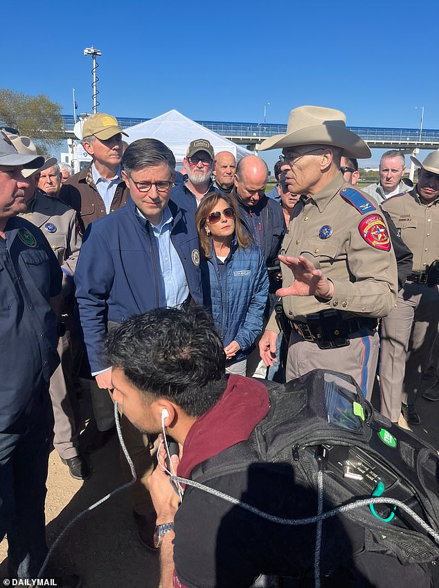 Speaker Johnson and 60 House Republicans travel along the border in Eagle Pass