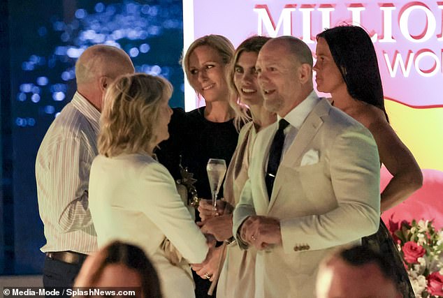 Zara and Mike Tindall mingle with attendees at the Magic Millions Racing Women Achievement Awards