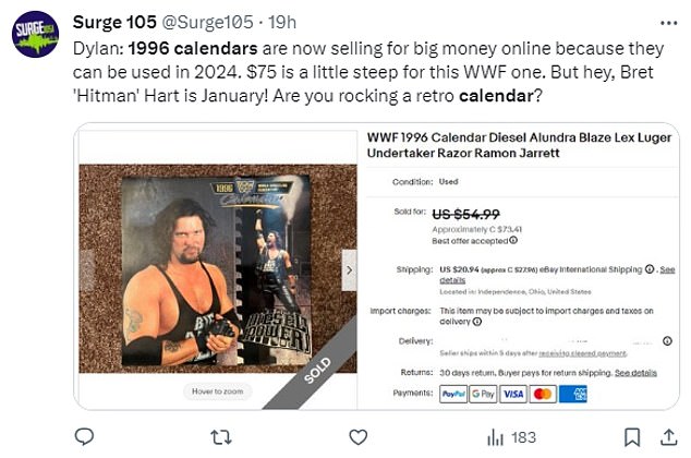 1704560916 640 People are realizing they can use their 1996 vintage calendars