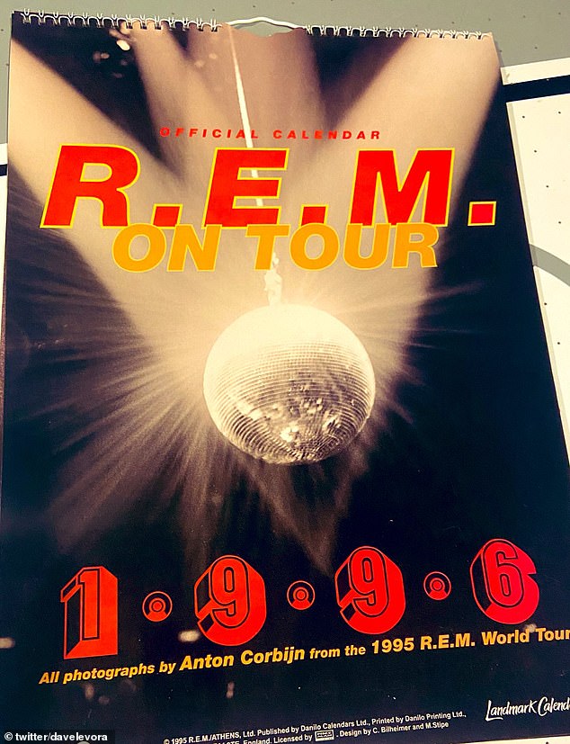 Rock band REM was one of the biggest groups in the world in the 1990s, and fans often received their calendars as Christmas presents