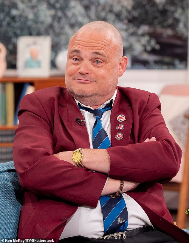 Another person thought it could be comedian Al Murray, 55, in costume, as the funnyman was dressed in a red blazer as he performed as his character The Pub Landlord (Al pictured in 2021)