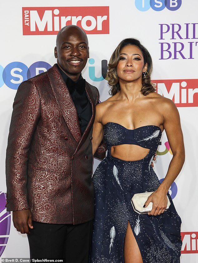 Karen, who appeared on Strictly this year with comedian and radio presenter Eddie Kadi (left), attended the Pride of Britain Awards in October without her wedding ring