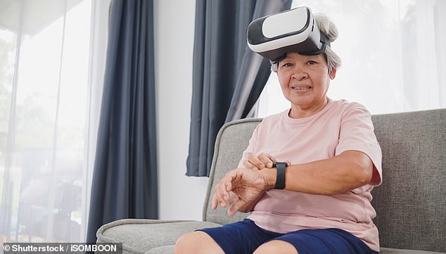 Physiotherapists in Yorkshire are now offering Parkinson's patients a headset with 'unfreezing' exercises they can master at home (file photo)