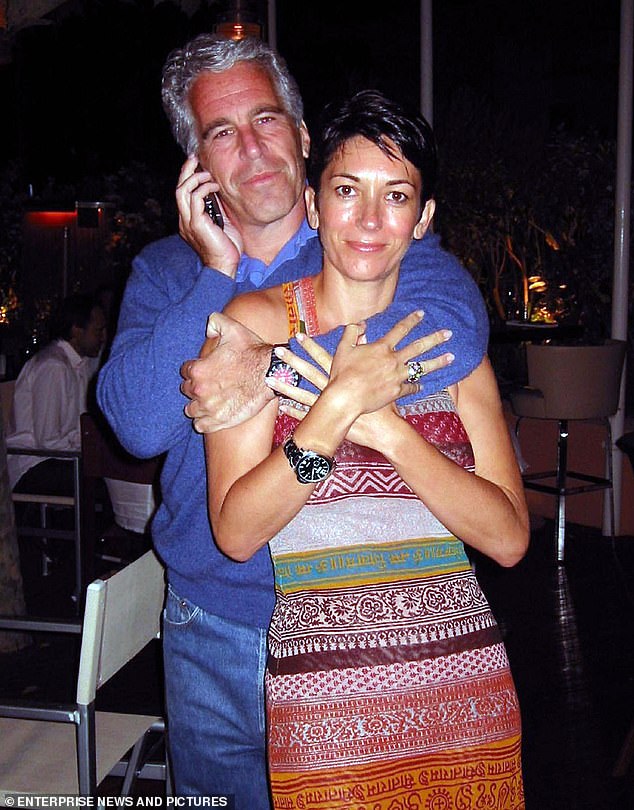 Photo of pedophile Jeffrey Epstein with his arm around Ghislaine Maxwell, which was recovered along with many other photos during an FBI raid on Epstein's New York Upper East Side mansion in 2019