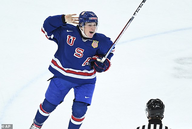 The Americans defeated the Swedes 6-2 on their home ice and won gold again