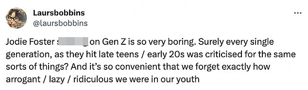 1704627271 436 Jodie Foster 61 hit by backlash after calling Gen Z